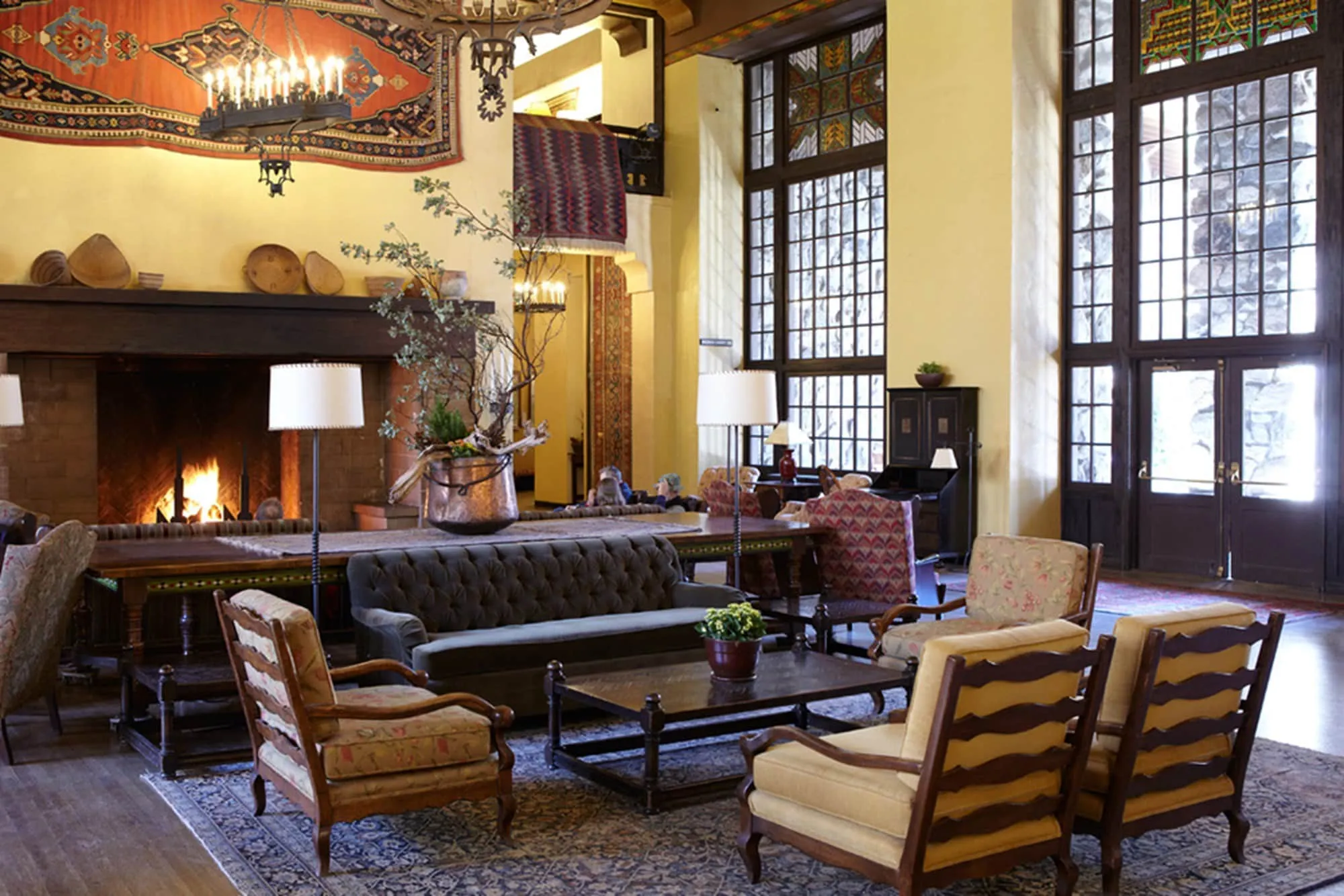 The Ahwahnee Hotel Great Lounge interior in Yosemite National Park