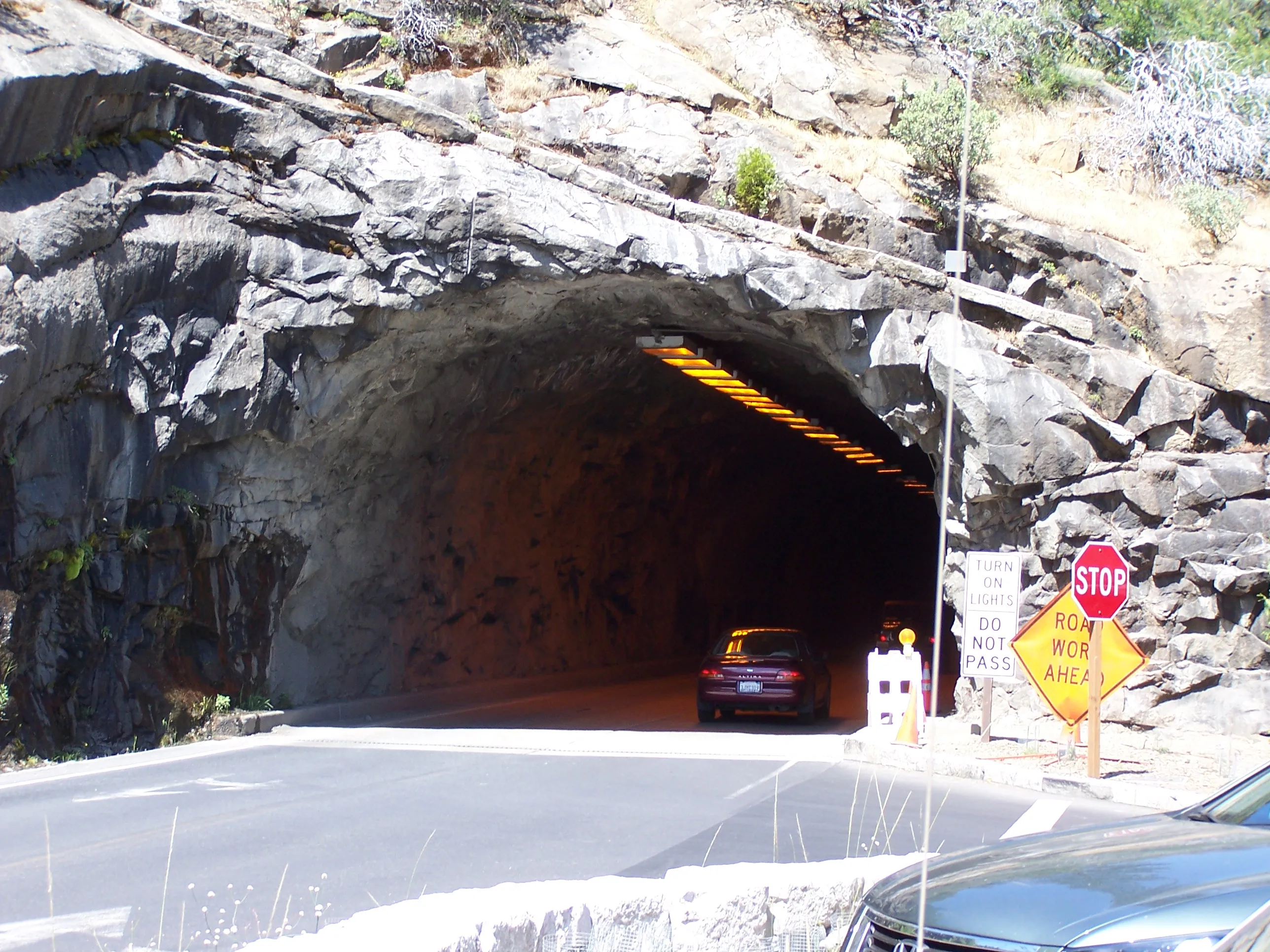 Wawona Tunnel entrance in Yosemite National Park leading to Tunnel View