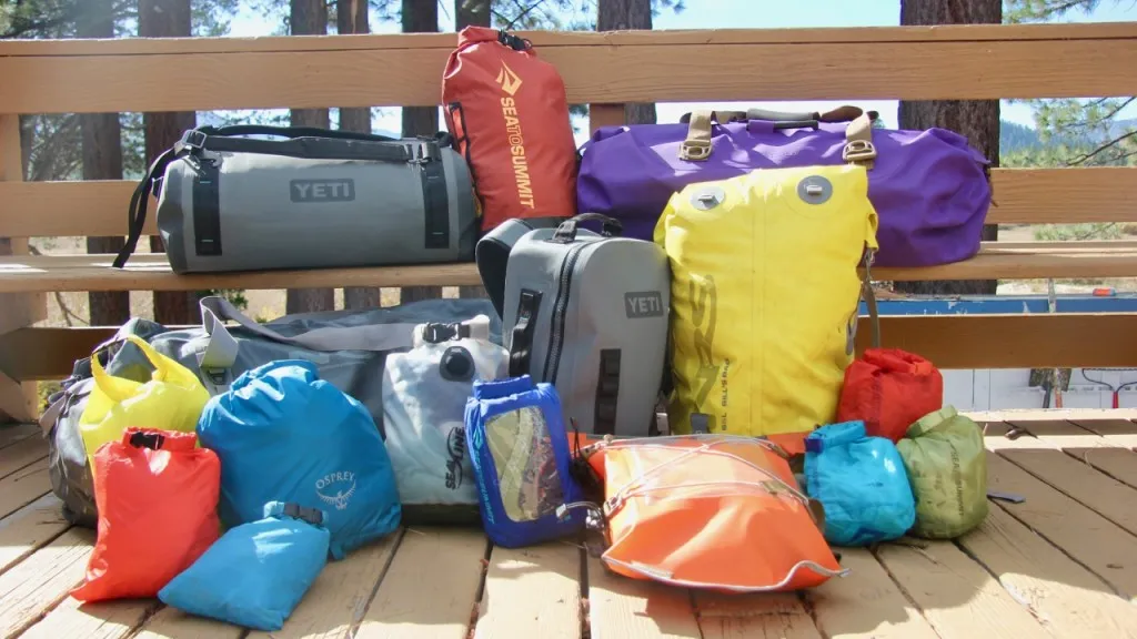 Different types of dry bags for hiking comparison