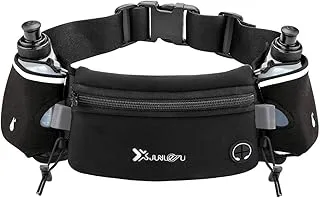 Hydration belt with water bottles for summer hiking