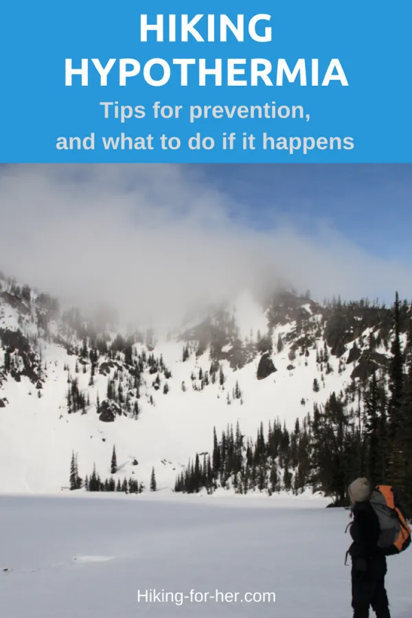 Hypothermia symptoms and prevention infographic for hikers