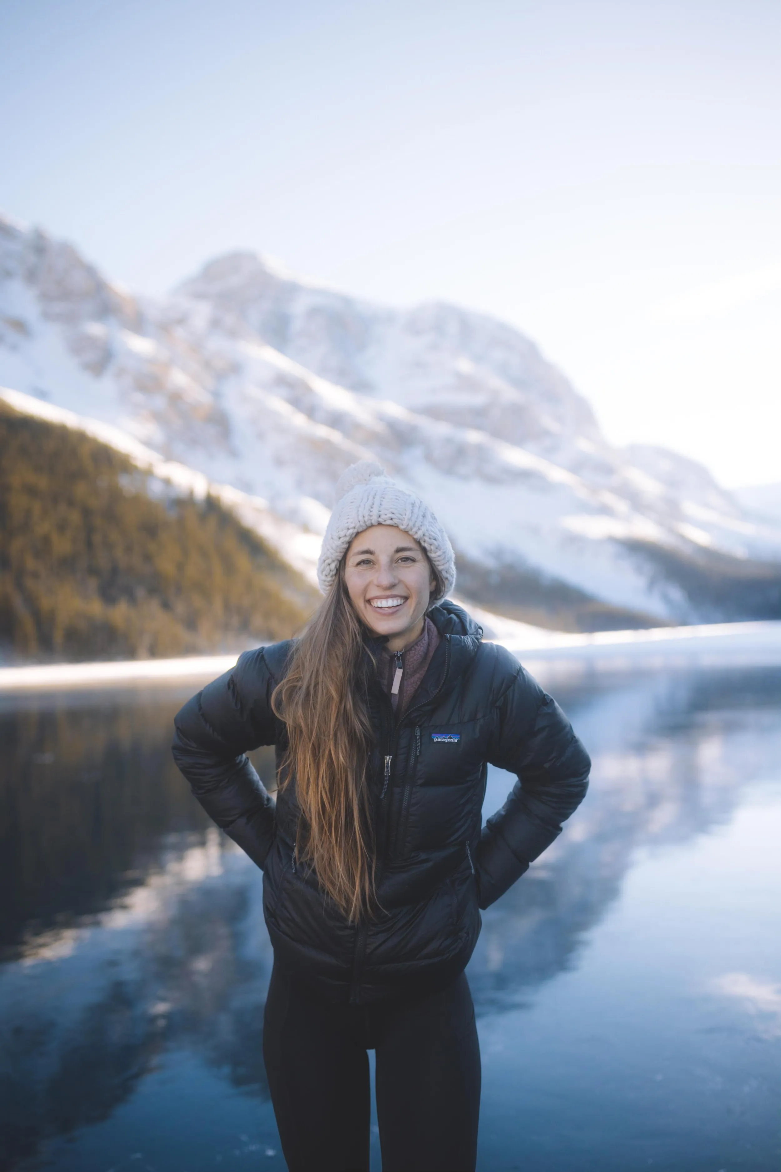 Properly layered winter hiking clothing system preventing hypothermia
