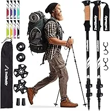 Trekking poles for hiking stability and support