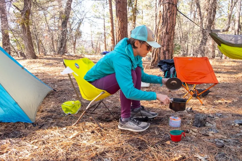 Big Agnes Chair outdoor testing in natural environment