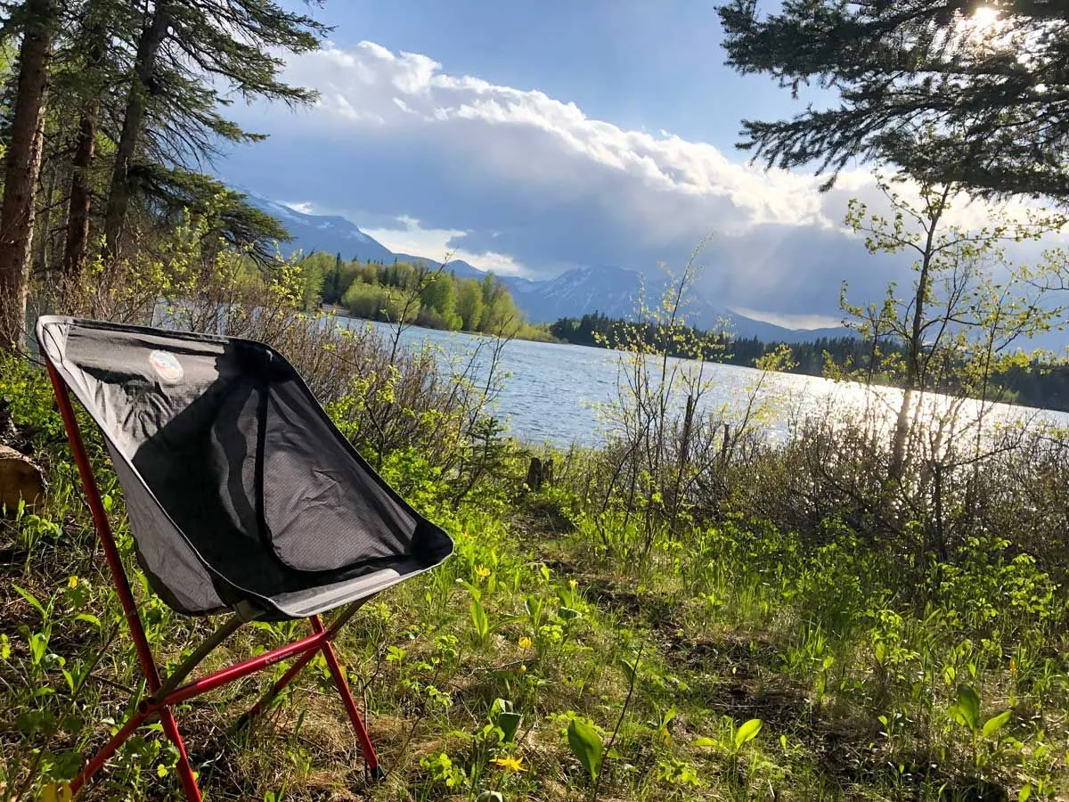 Big Agnes Mica Basin Chair in outdoor camping setting