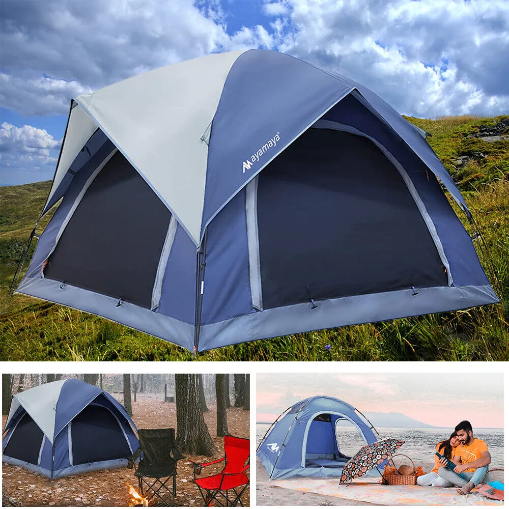 Professional waterproof 4 person tent in real outdoor conditions