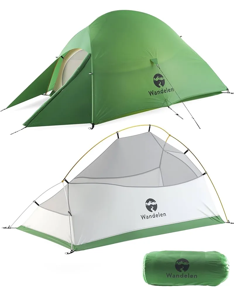Ultralight 2-person backpacking tent showing weight comparison