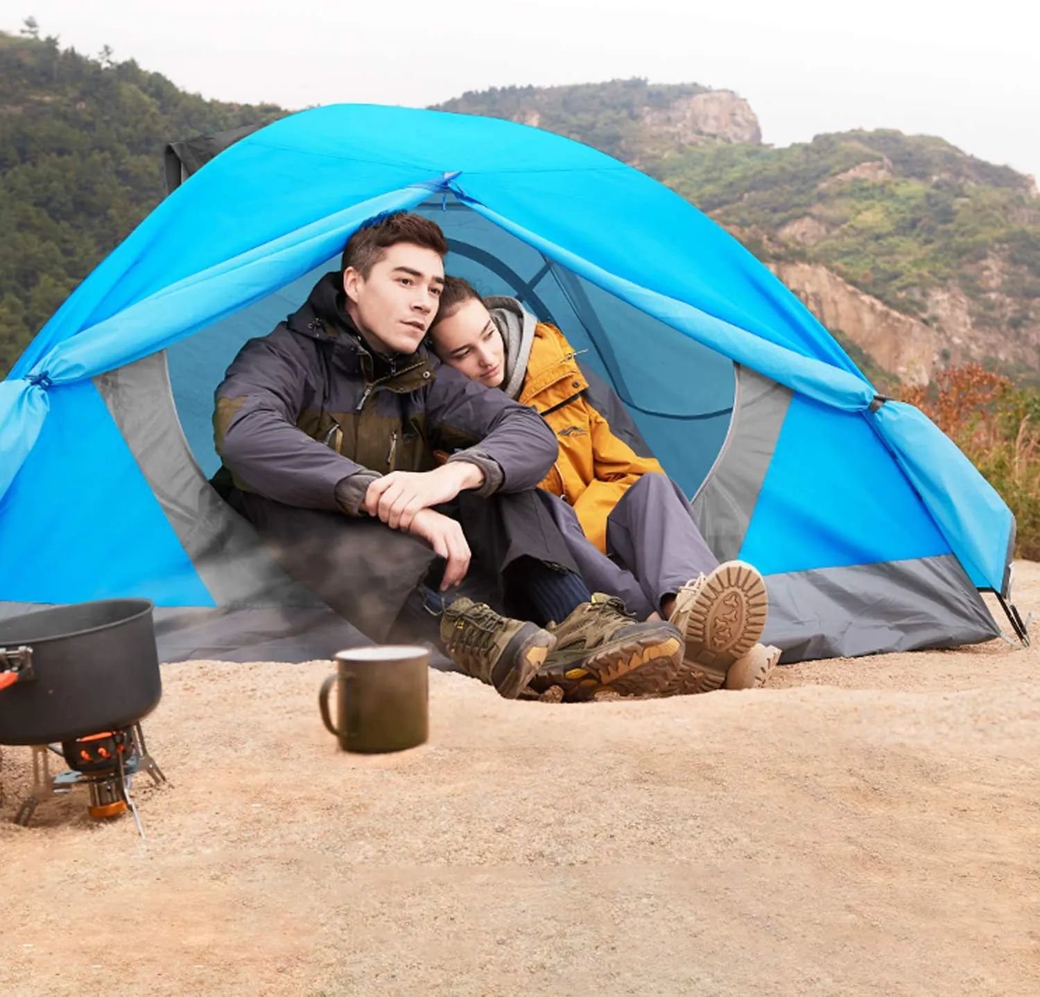 BISINNA 2 Person Camping Tent Professional Setup