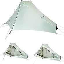 Ultralight tent 1 person setup in mountain environment showing lightweight design