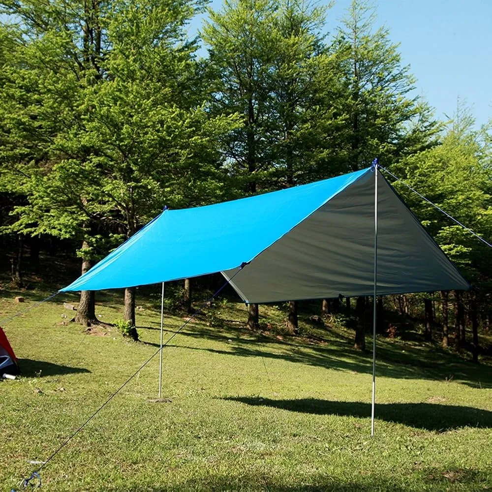 Waterproof 210T nylon rain fly tarp camping shelter setup