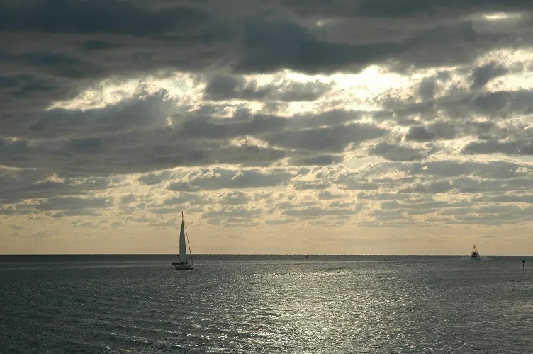 Biscayne National Park scenic water view with sailboat