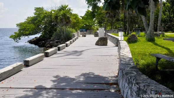 Biscayne National Park island trail through mangroves