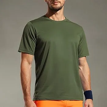 High-performance technical t-shirt showcasing moisture-wicking technology and athletic fit