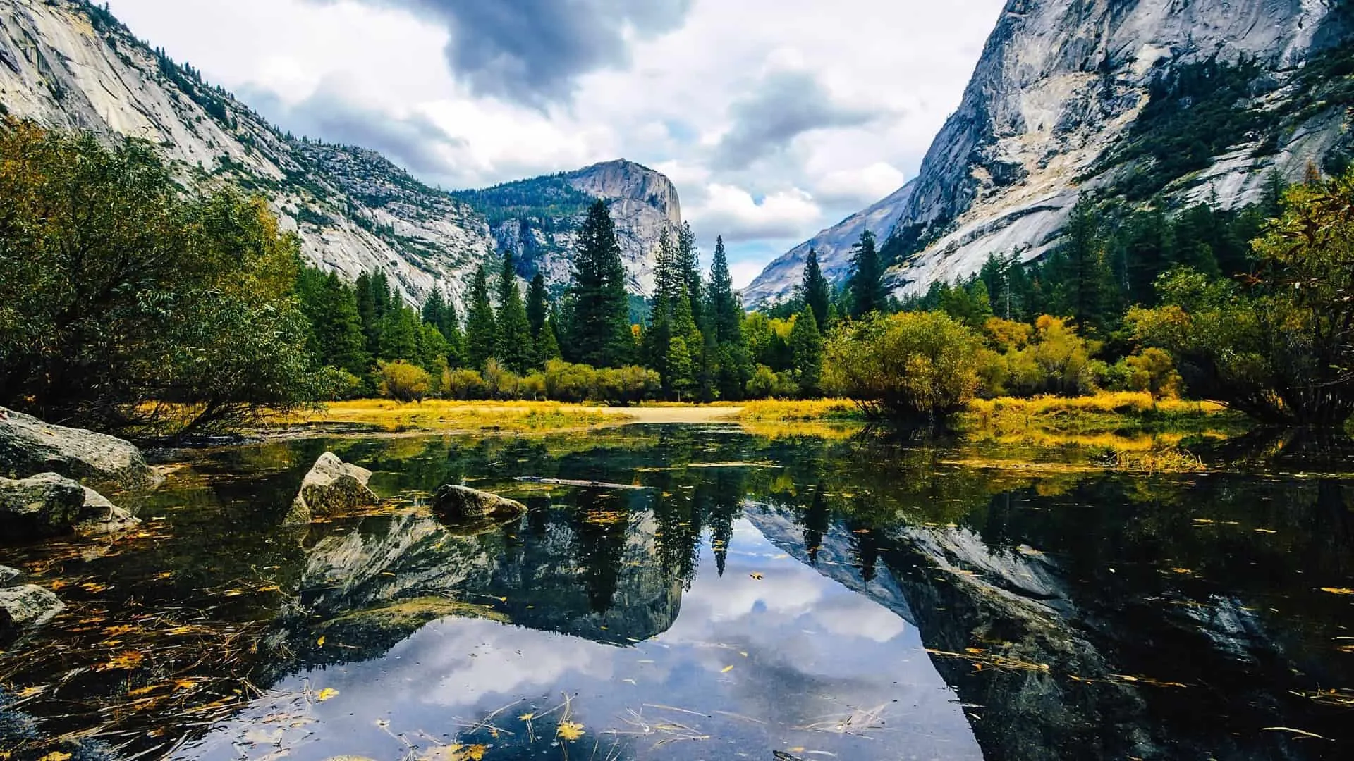 Mirror Lake Yosemite National Park during different seasons showing the dramatic transformation from lake to meadow
