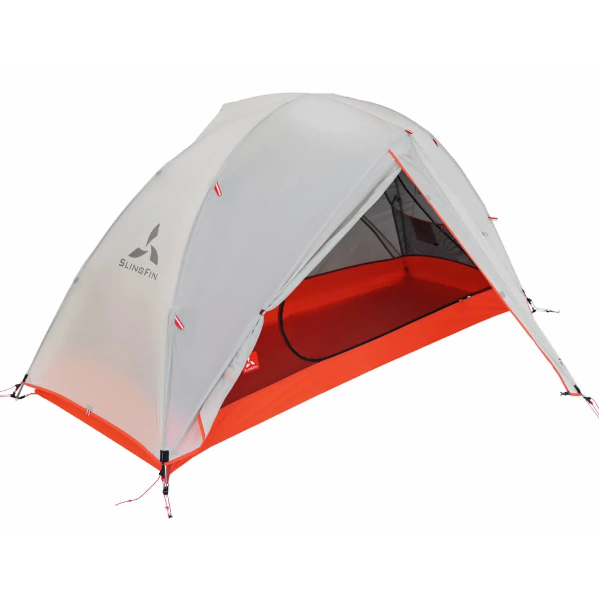 SlingFin Portal 1 freestanding tent setup in mountain environment