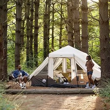 6 foot tall camping tent interior showing spacious headroom