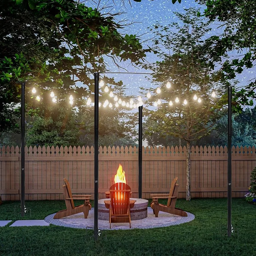 Round tapered aluminum light pole installation