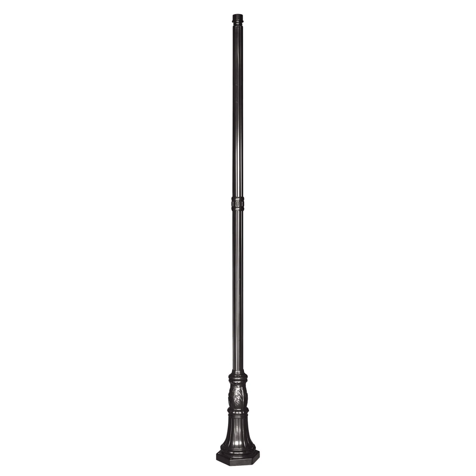 Commercial grade 12 ft aluminum pole for outdoor lighting applications