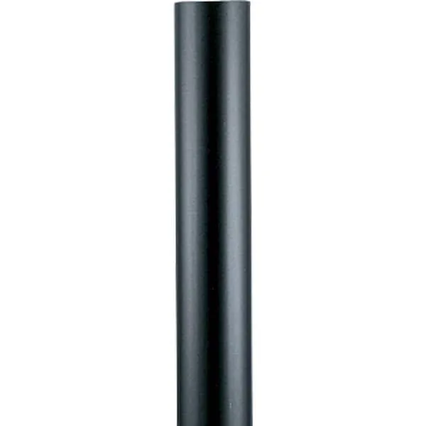 Matte black 12 ft aluminum pole showing professional finish and construction quality