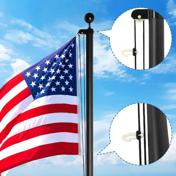 Aluminum flagpole installation process