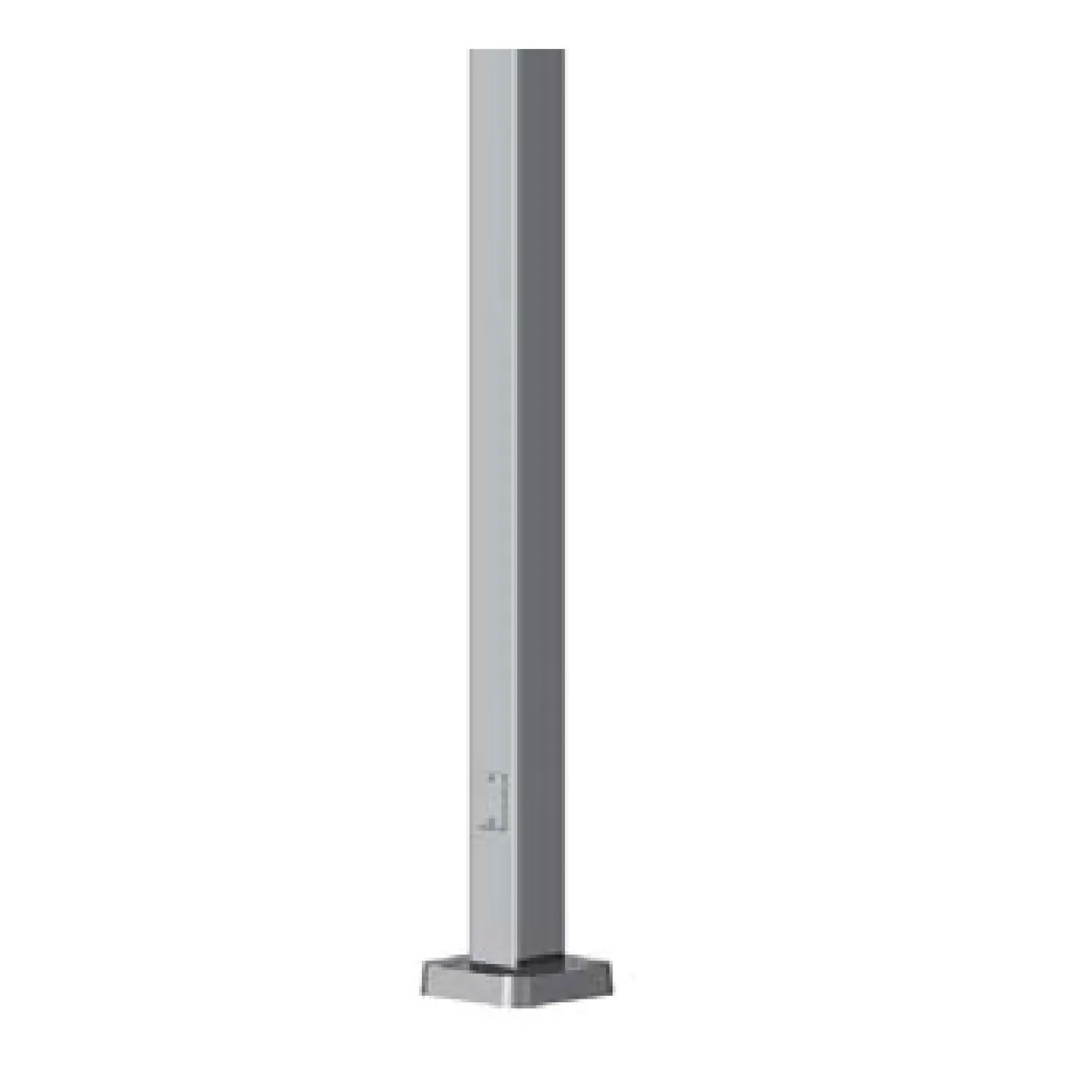 Professional aluminum poles square installation showing modern square design for outdoor lighting