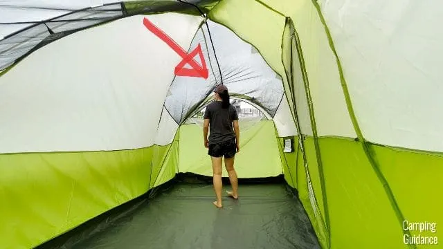Coleman Montana tent 6 person interior height and space demonstration
