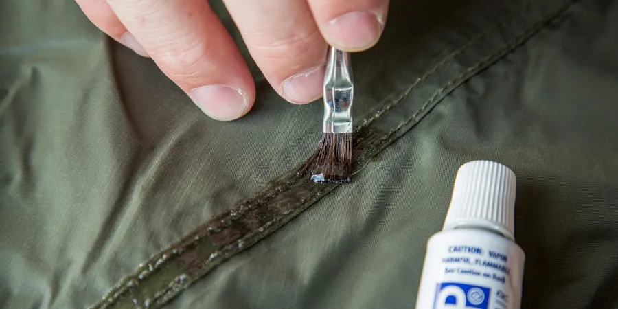Tent seam sealing process demonstration