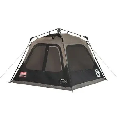 Coleman 4-Person Instant Cabin Tent setup demonstration showing easy assembly process