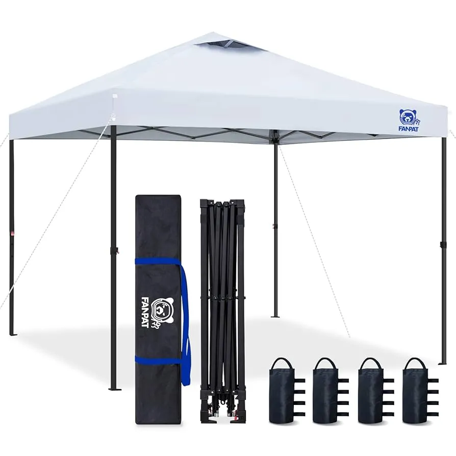 Various types of heavy duty tents including pop-up and frame models