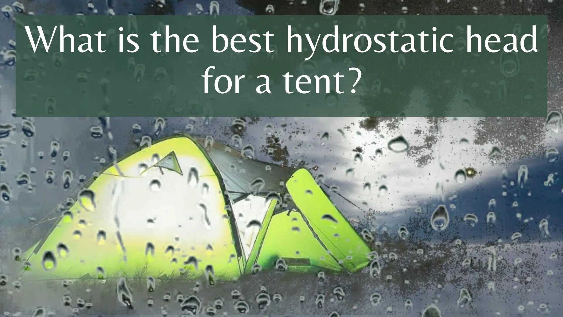 Hydrostatic head testing equipment and tent waterproof rating demonstration