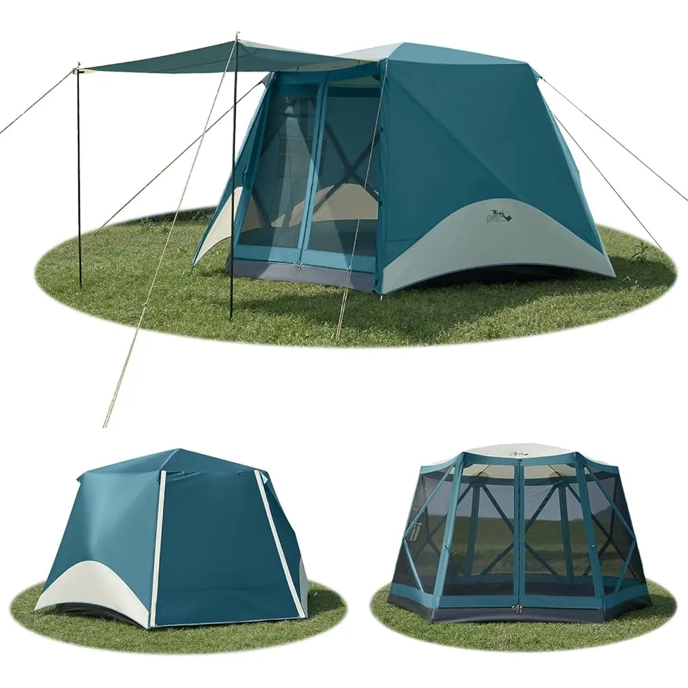 6 person instant pop up tent with rainfly setup