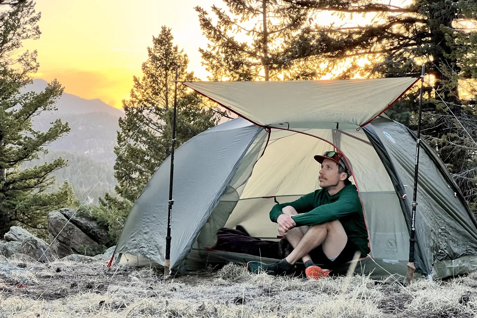 Big Agnes Copper Spur UL2 tent in mountain setting