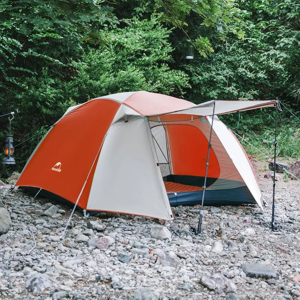 Naturehike tent 3 person setup process camping tutorial