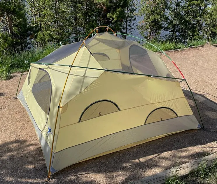 Moonlight tent flame retardant free lightweight camping setup