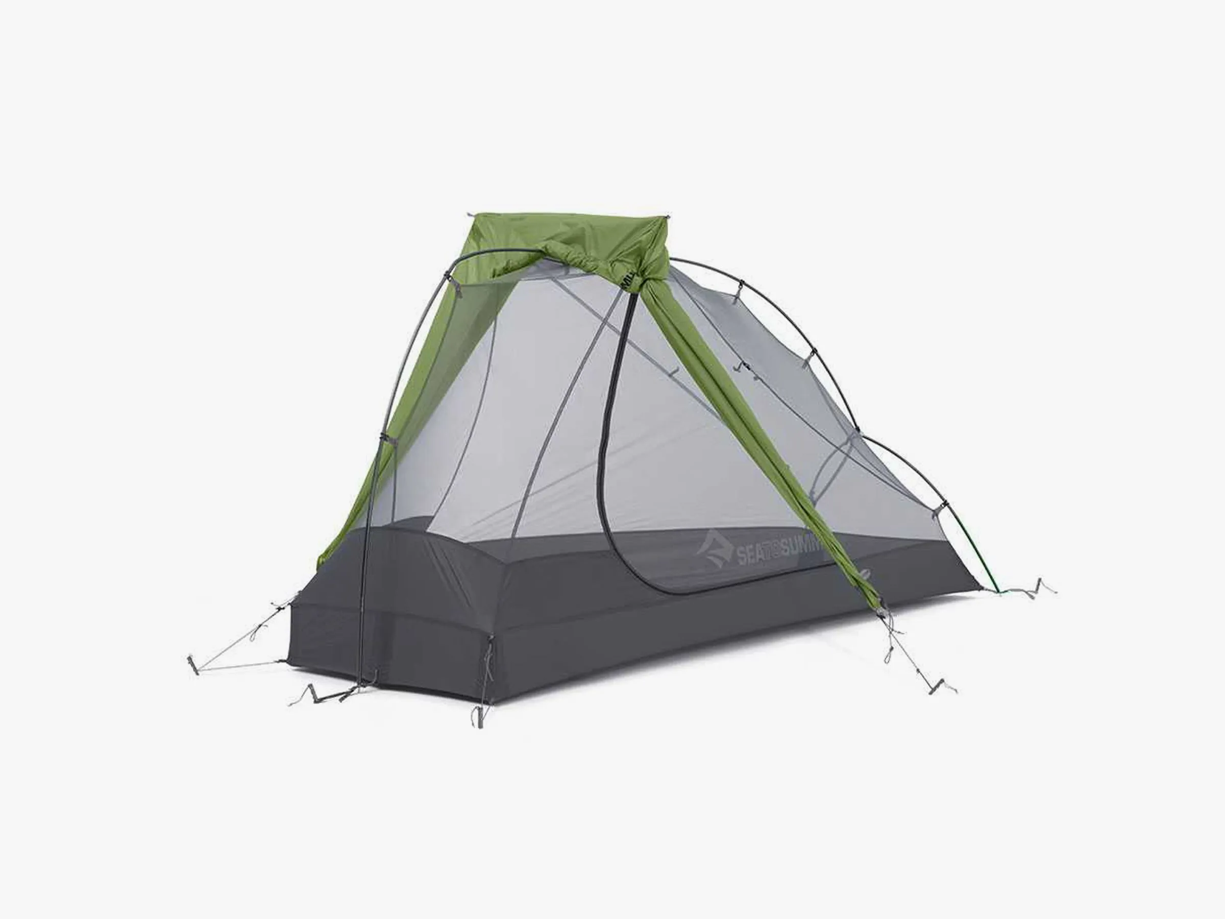 Sea to Summit Telos TR1 ultralight backpacking tent setup in mountain environment