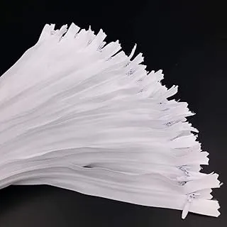 Invisible YKK Conceal White Zippers for Apparel and Craft Projects