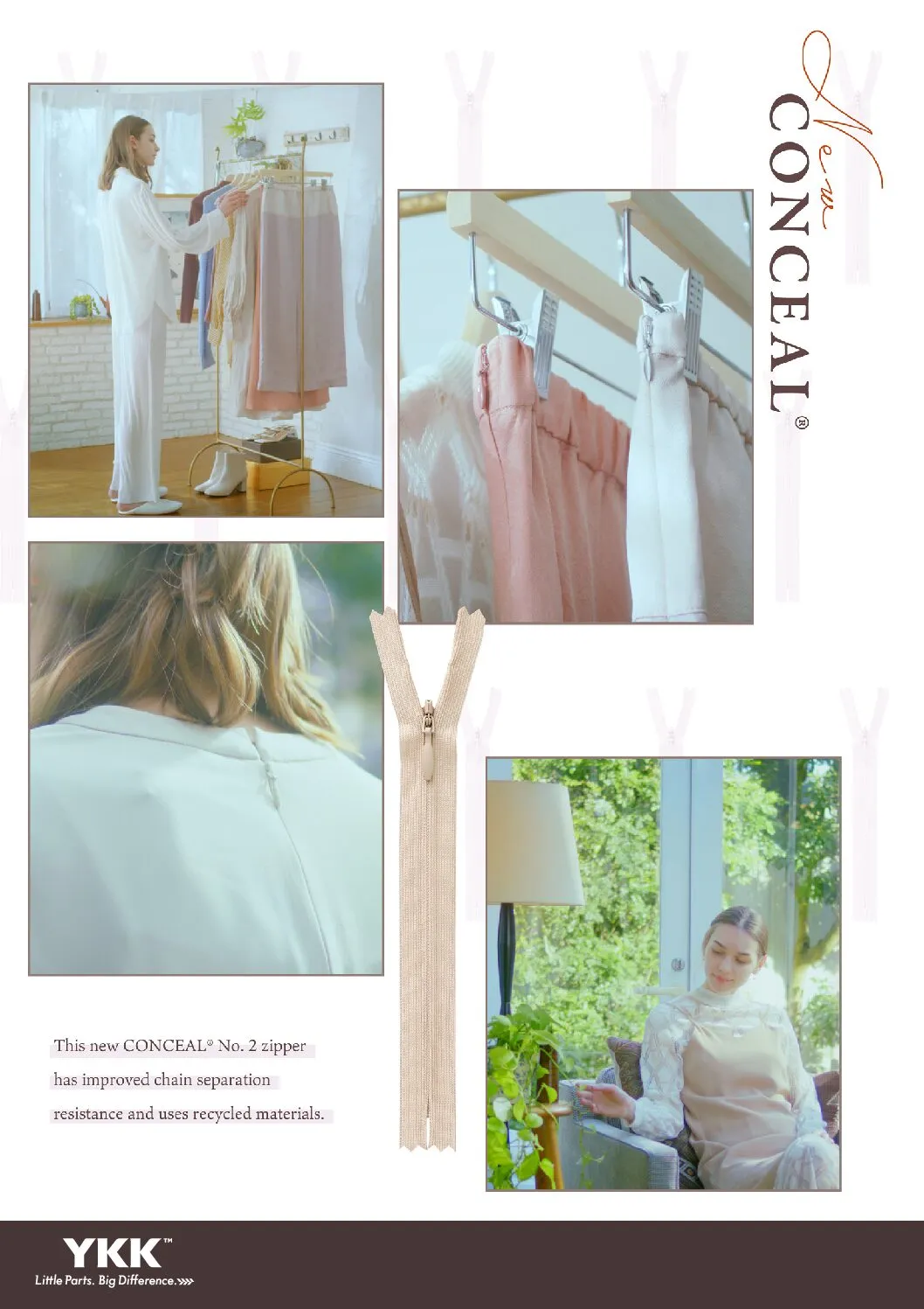 YKK CONCEAL Zipper