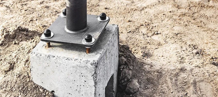 Aluminum light pole installation