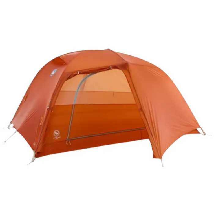 Big Agnes Copper Spur UL2 backpacking tent setup showing spacious interior and vestibule areas