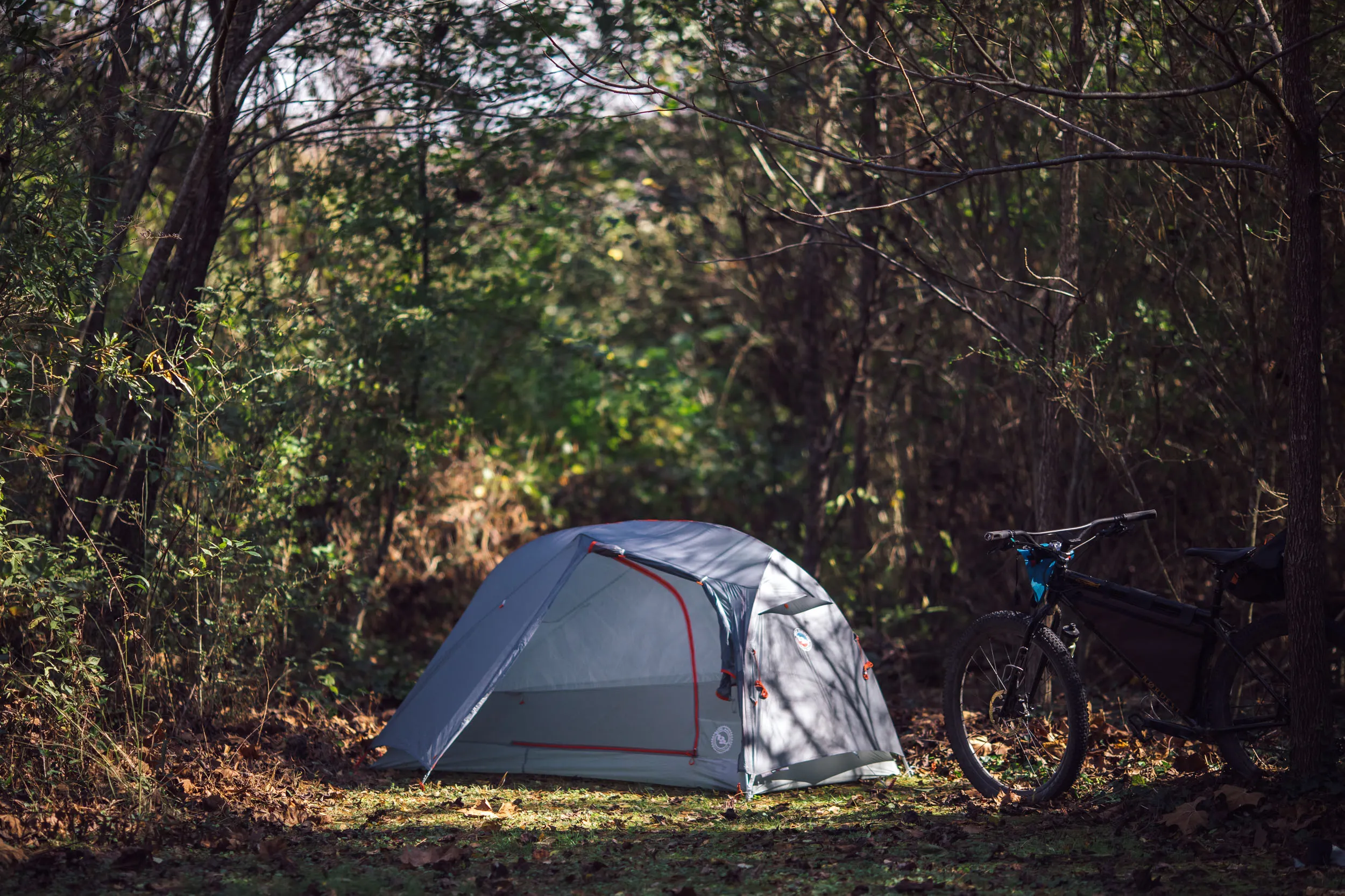 Big Agnes Copper Spur HV UL1 Bikepack tent showing interior space and gear storage