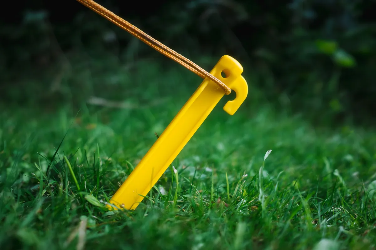 Various tent pegs suitable for different terrains and camping conditions