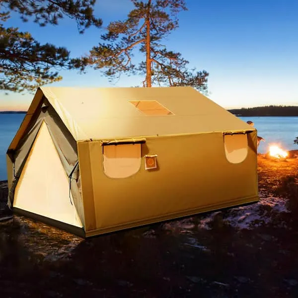 VEVOR Canvas Wall Tent with PVC storm flap