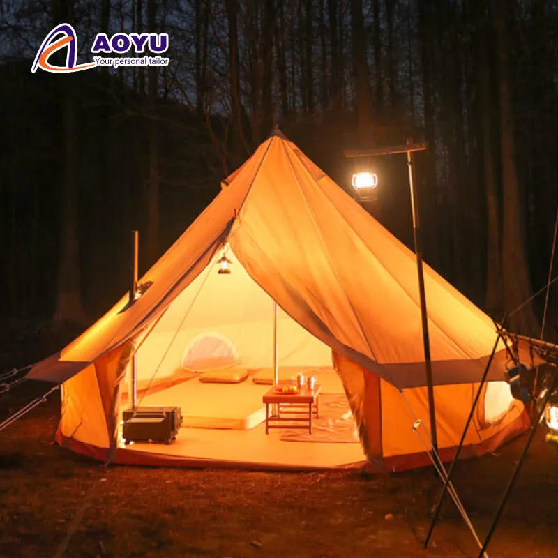 Luxury canvas tent for glamping with waterproof features