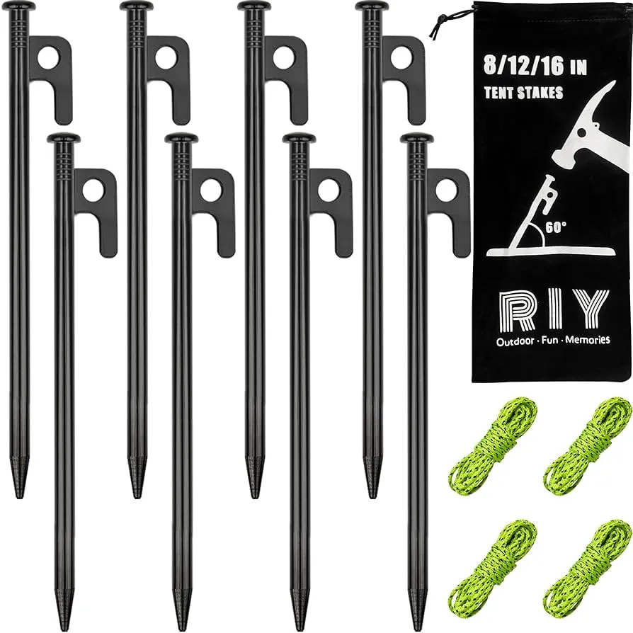 Heavy duty tent stakes for camping