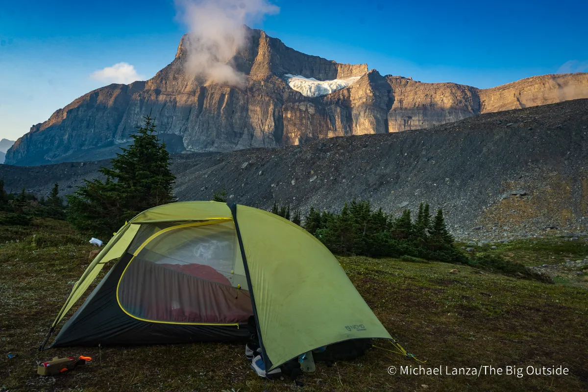 Nemo Hornet OSMO 2P ultralight backpacking tent in wilderness setting