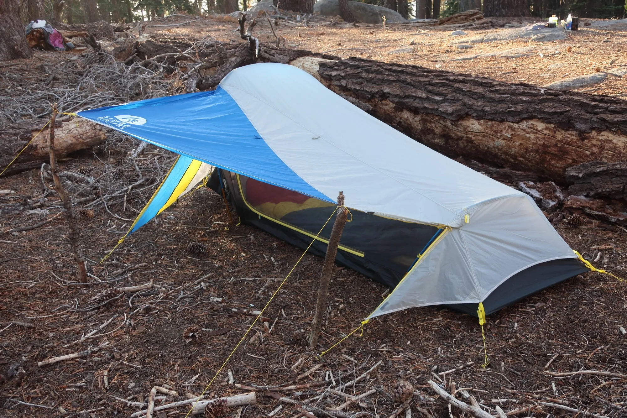 Sierra Designs High Side 1 tent with awning configuration