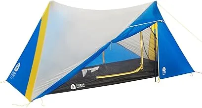 Sierra Designs tent pitched in alpine conditions showing weather resistance and stability