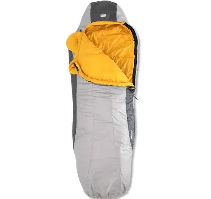 Nemo Tempo synthetic sleeping bag shown in testing environment for winter camping evaluation