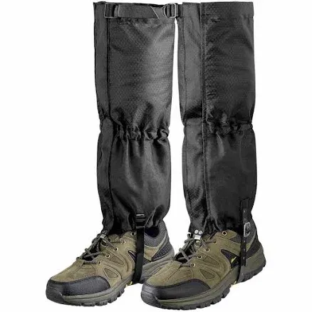 UNIGEAR waterproof hiking leg gaiters in deep snow conditions