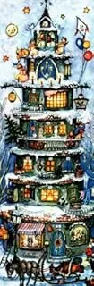 Tall Christmas House advent calendar